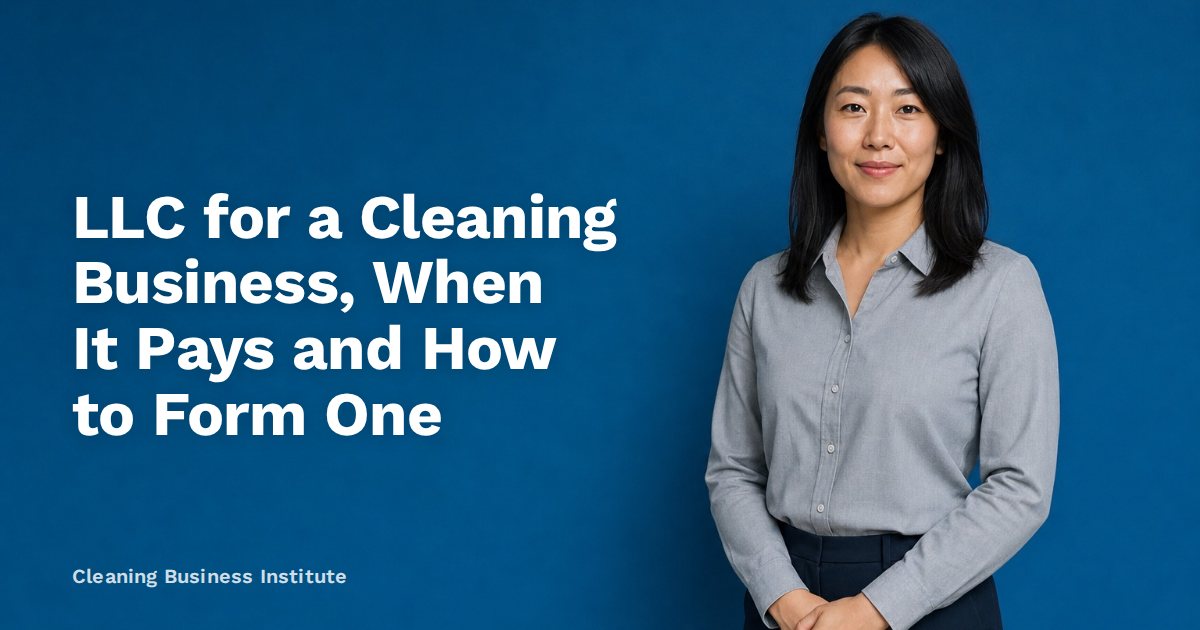 LLC for a Cleaning Business, When It Pays and How to Form One