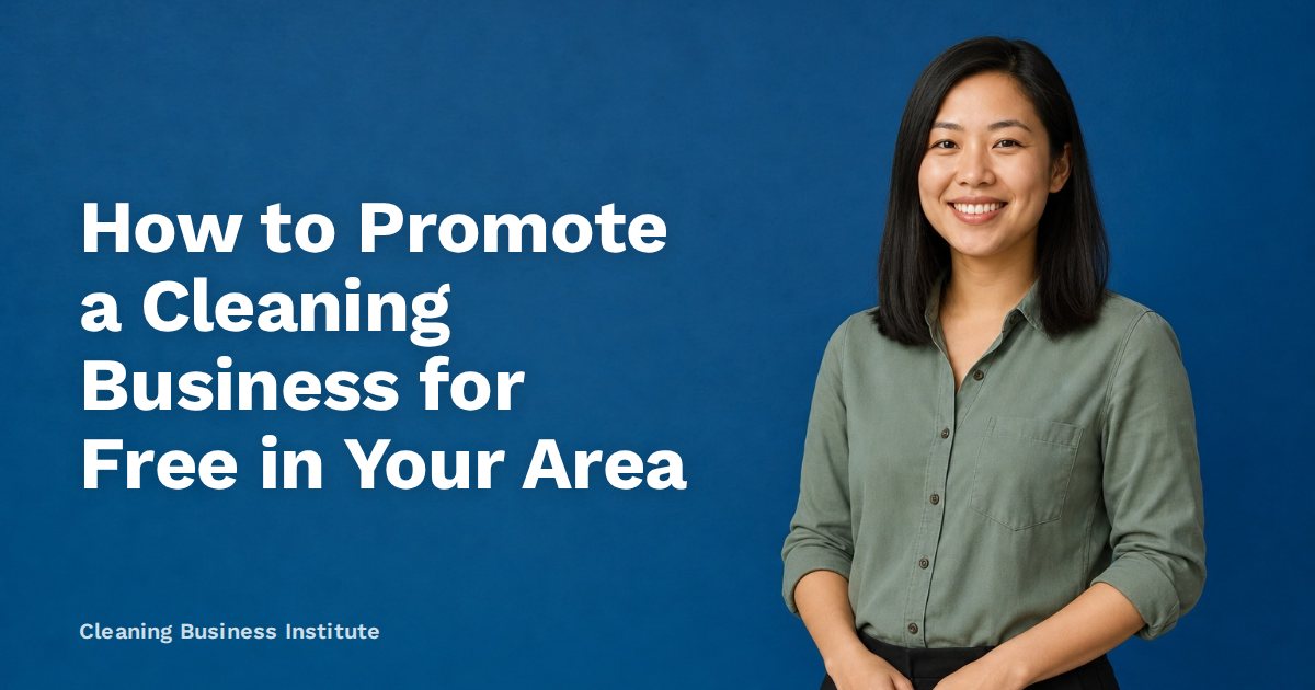 How to Promote a Cleaning Business for Free in Your Area
