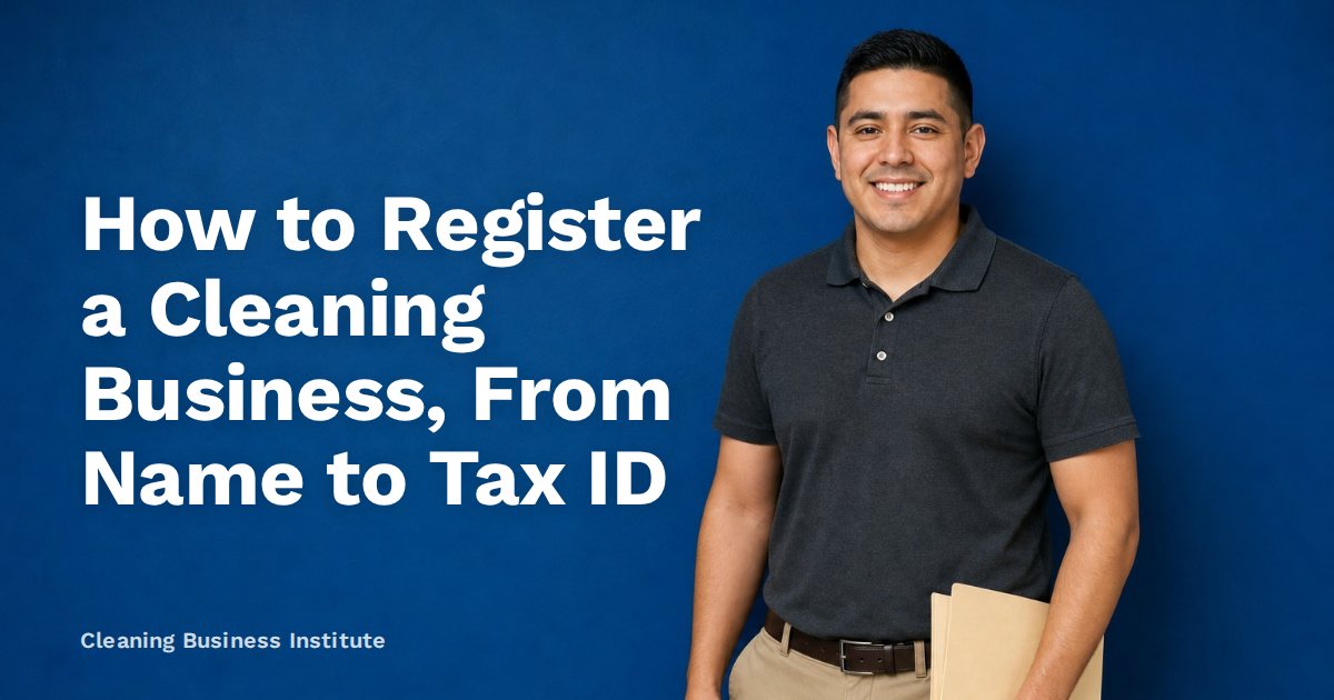 How to Register a Cleaning Business, From Name to Tax ID