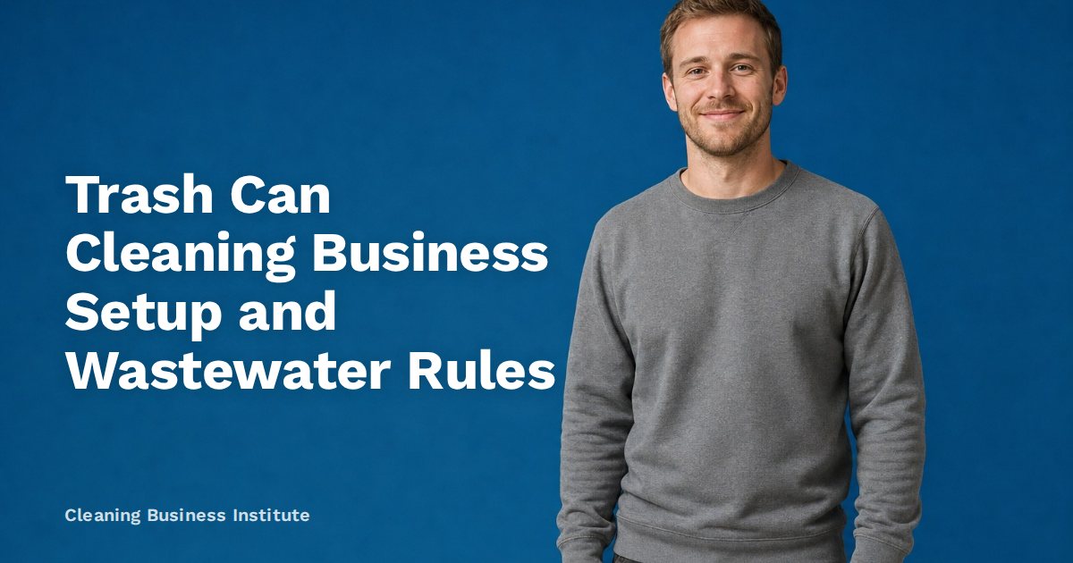 Trash Can Cleaning Business Setup and Wastewater Rules