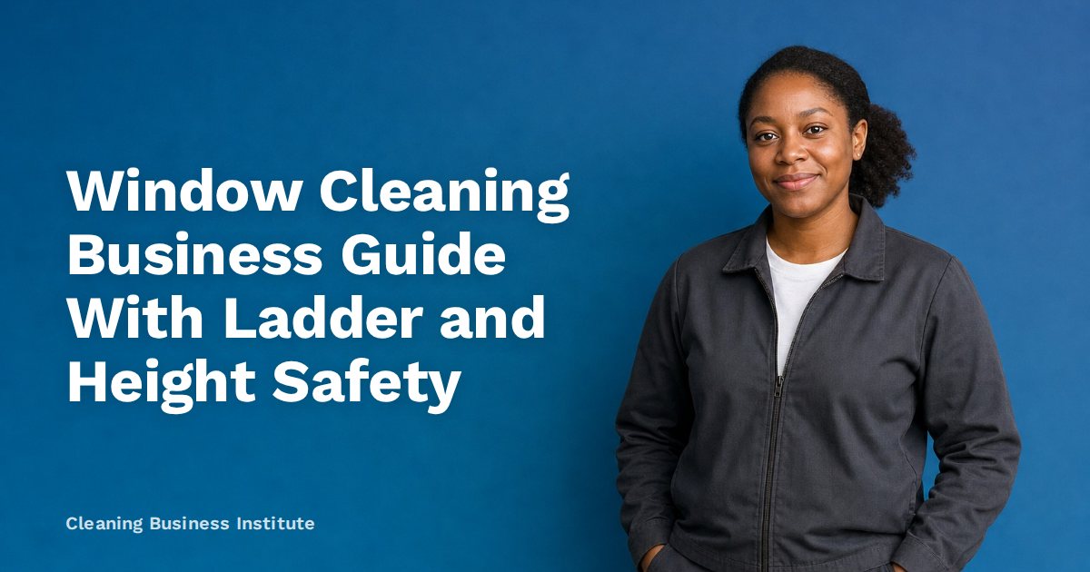 Window Cleaning Business Guide With Ladder and Height Safety